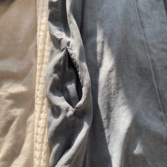 Anthropologie/Cloth & Stone - Tencel Chambray Lace Up Shirt Dress, XS - Picture 6 of 8